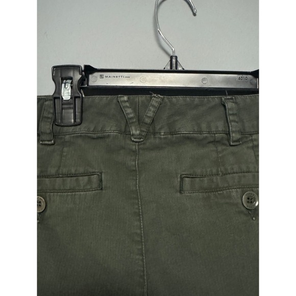 Vince Khaki Green Utility Pleated Shorts Women Size 4 Button Fly Casual - Picture 7 of 10